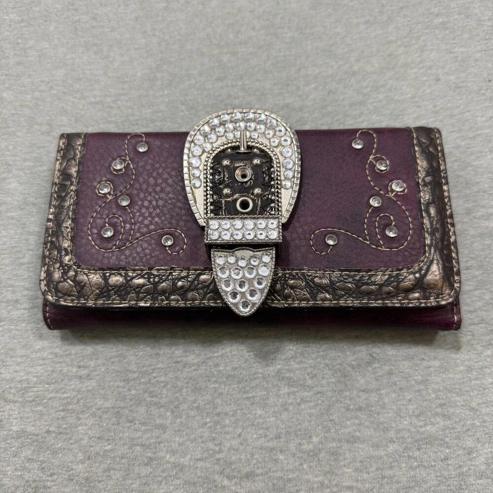 Montana West Buckle Collection PU Leather Wallet